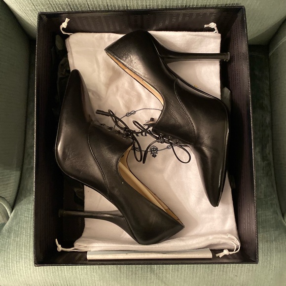 Prada lace up heeled booties - rare find! - Picture 2 of 5